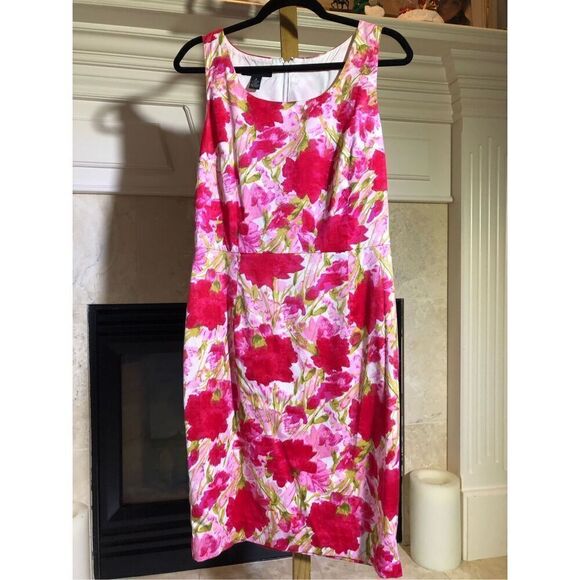 INC International Concepts Women’s Pink Floral Design Elegant Tank Dress Size 8 - Picture 1 of 6